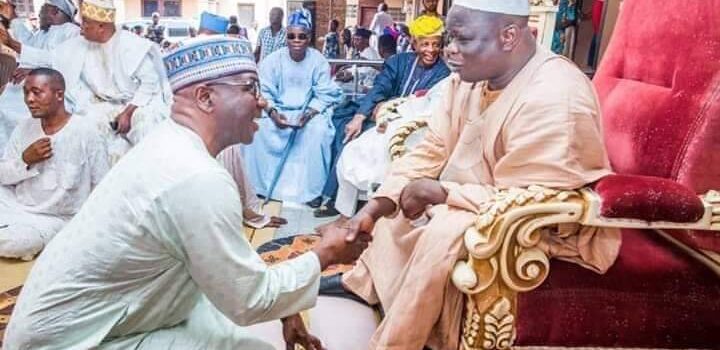 Kwara Gov greets Olofa of Offa at 58